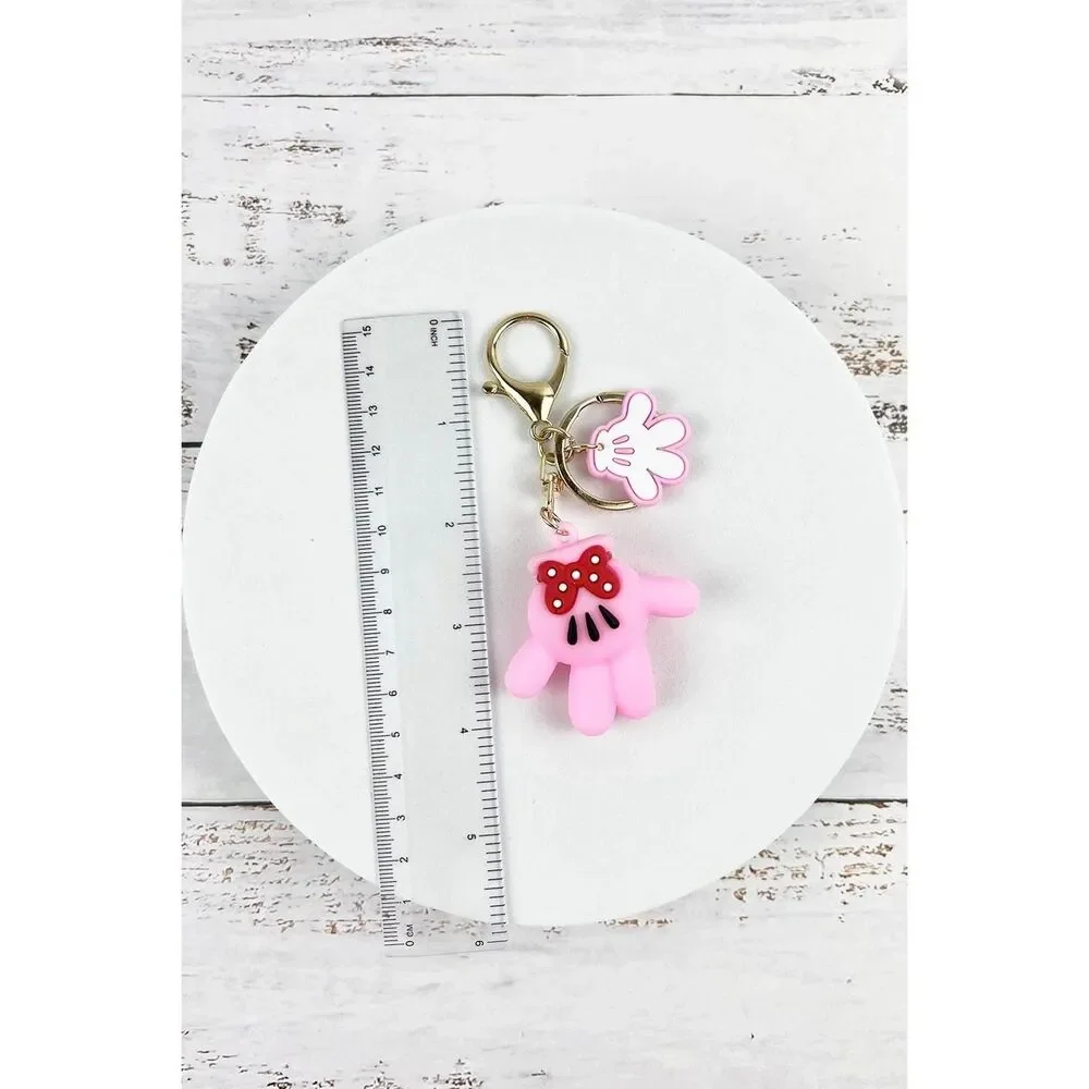 Adorable Minnie Mouse Hands Key Chain Purse Backpack Charm Keychain Choose Color
